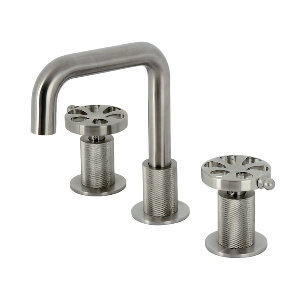 Widespread Bathroom Faucet with Push PopUp, Brushed Nickel